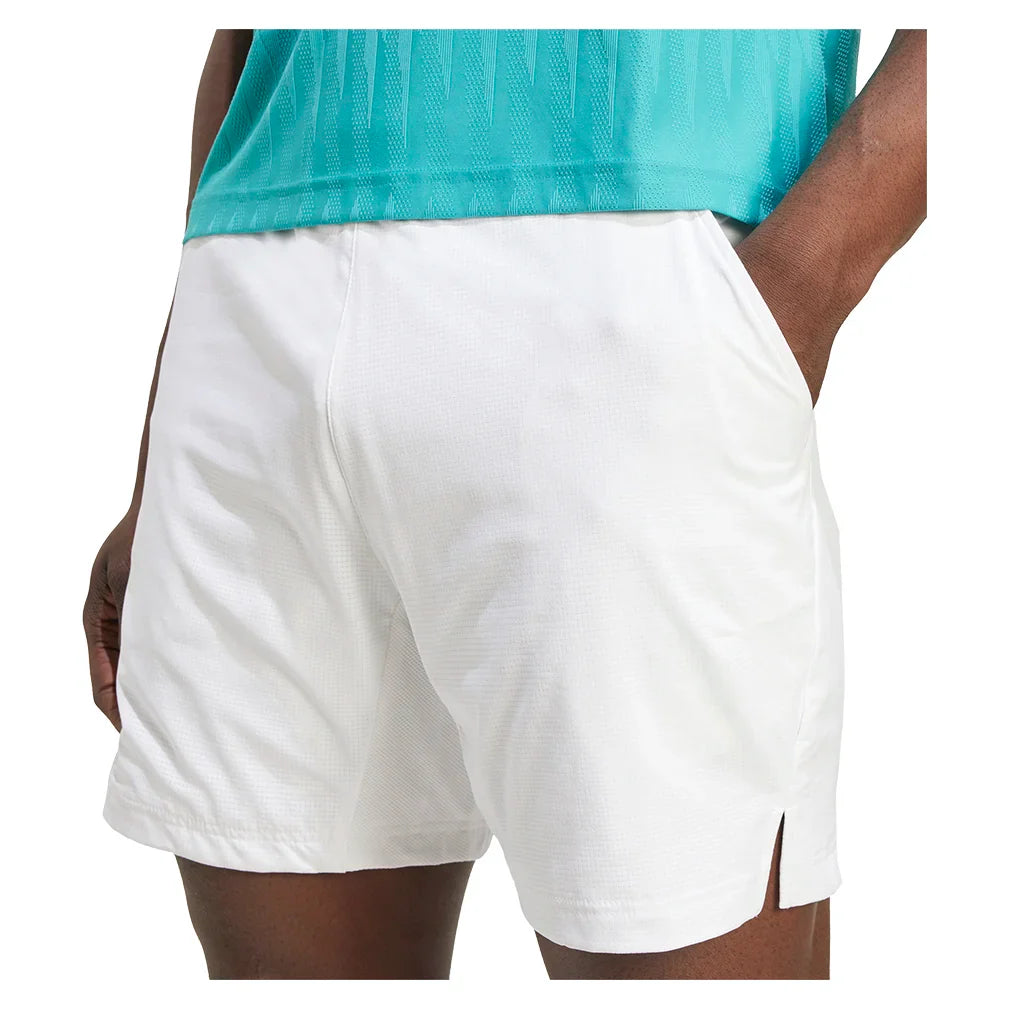 Men`s Ergo 7 Inch Tennis Shorts White Apparel Adidas