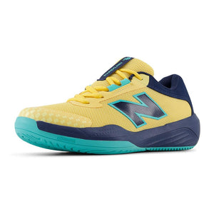 Juniors` 996v6 Tennis Shoes Clementine and Navy Footwear New Balance
