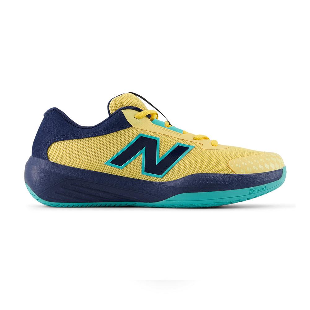Juniors` 996v6 Tennis Shoes Clementine and Navy Footwear New Balance