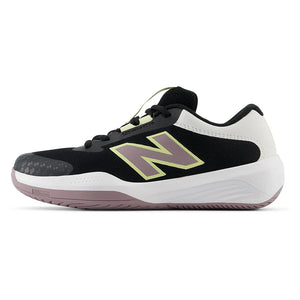 Juniors` 996v6 Tennis Shoes Black and White Footwear New Balance