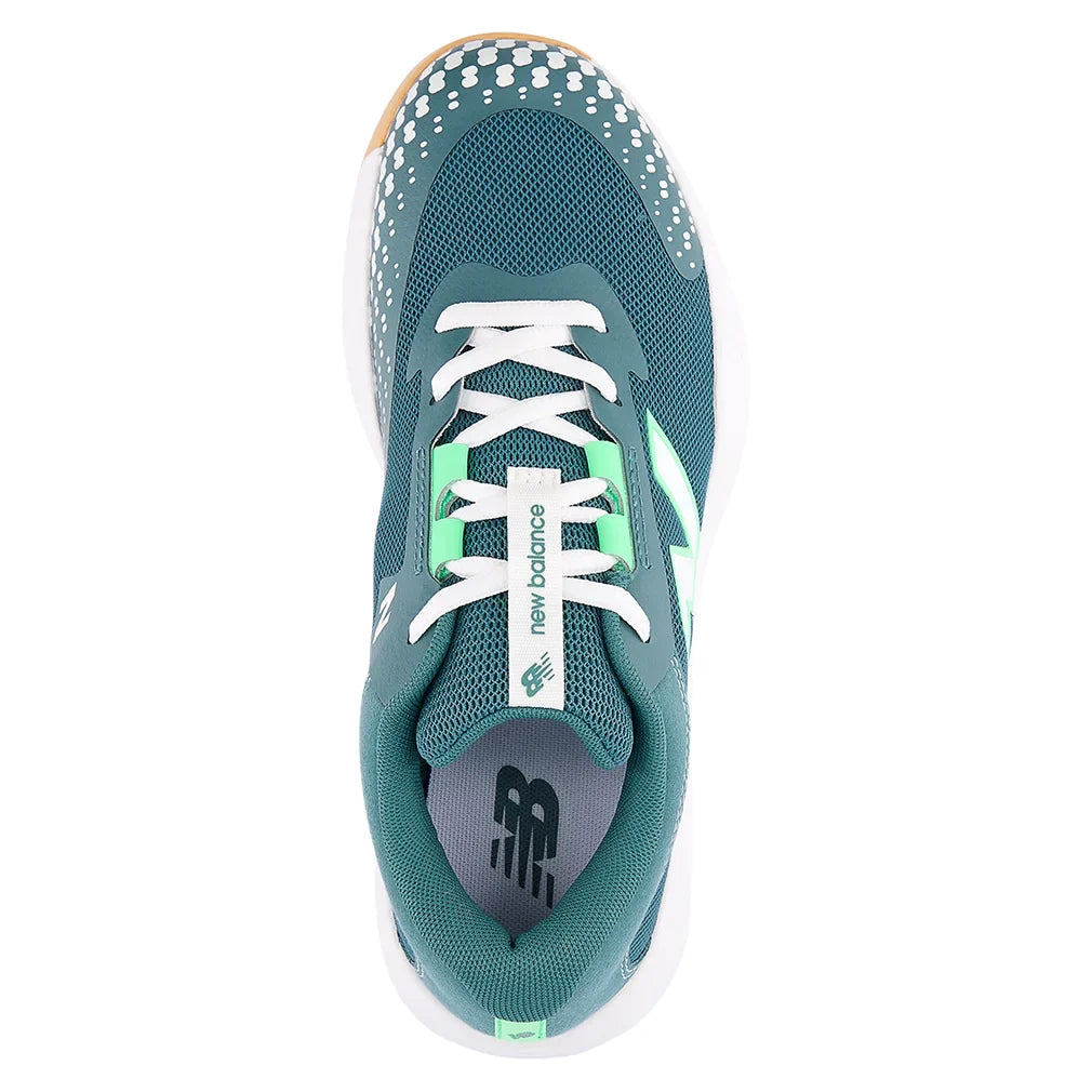 Juniors` 996v6 Tennis Shoes New Spruce and White Footwear New Balance