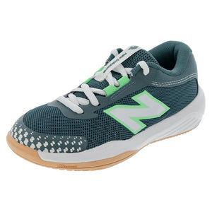 Juniors` 996v6 Tennis Shoes New Spruce and White Footwear New Balance