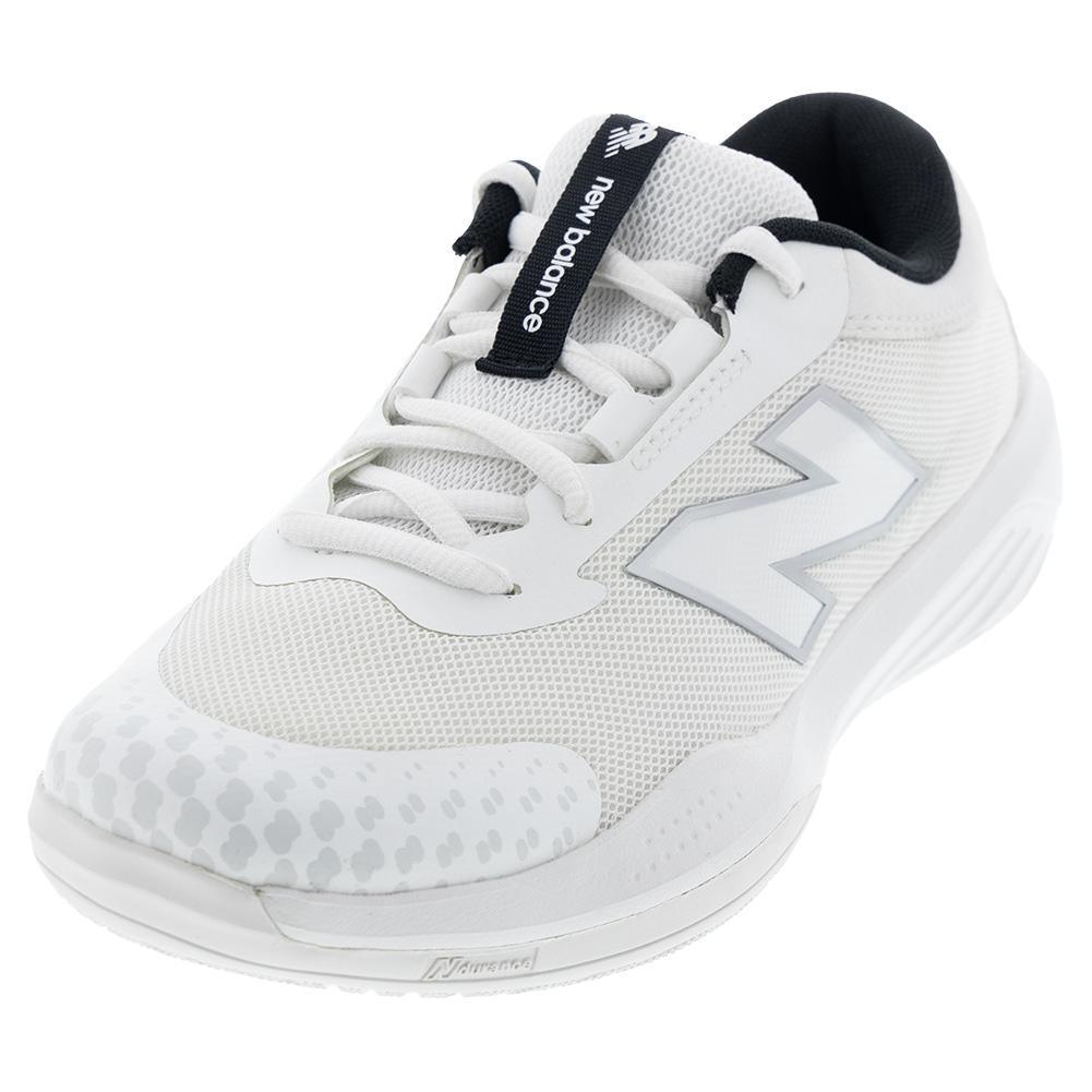 Juniors' 996v6 Tennis Shoes White and Black Footwear New Balance