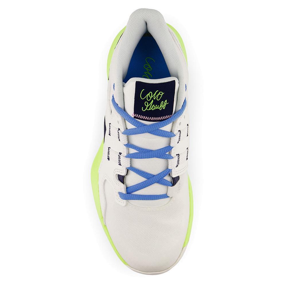 Juniors` Coco CG1 Tennis Shoes White and Hi-lite Footwear New Balance
