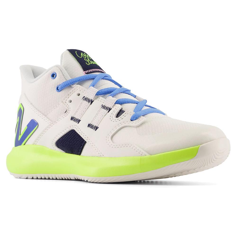 Juniors` Coco CG1 Tennis Shoes White and Hi-lite Footwear New Balance