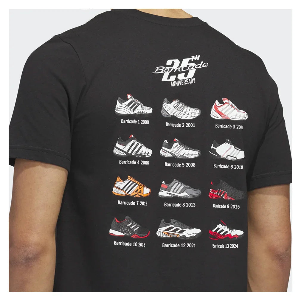 Men`s Barricade Tennis T-Shirt Black Apparel Adidas
