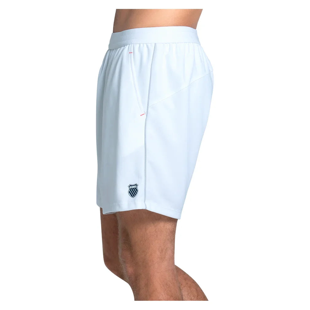 Men`s Voyager 7 Inch Tennis Short White Apparel K-Swiss