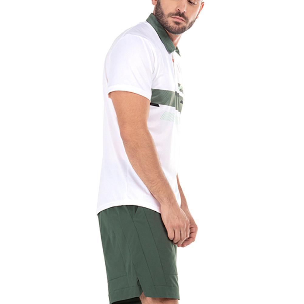 Men's Camo Stripe Short Sleeve Tennis Polo White Apparel K-Swiss