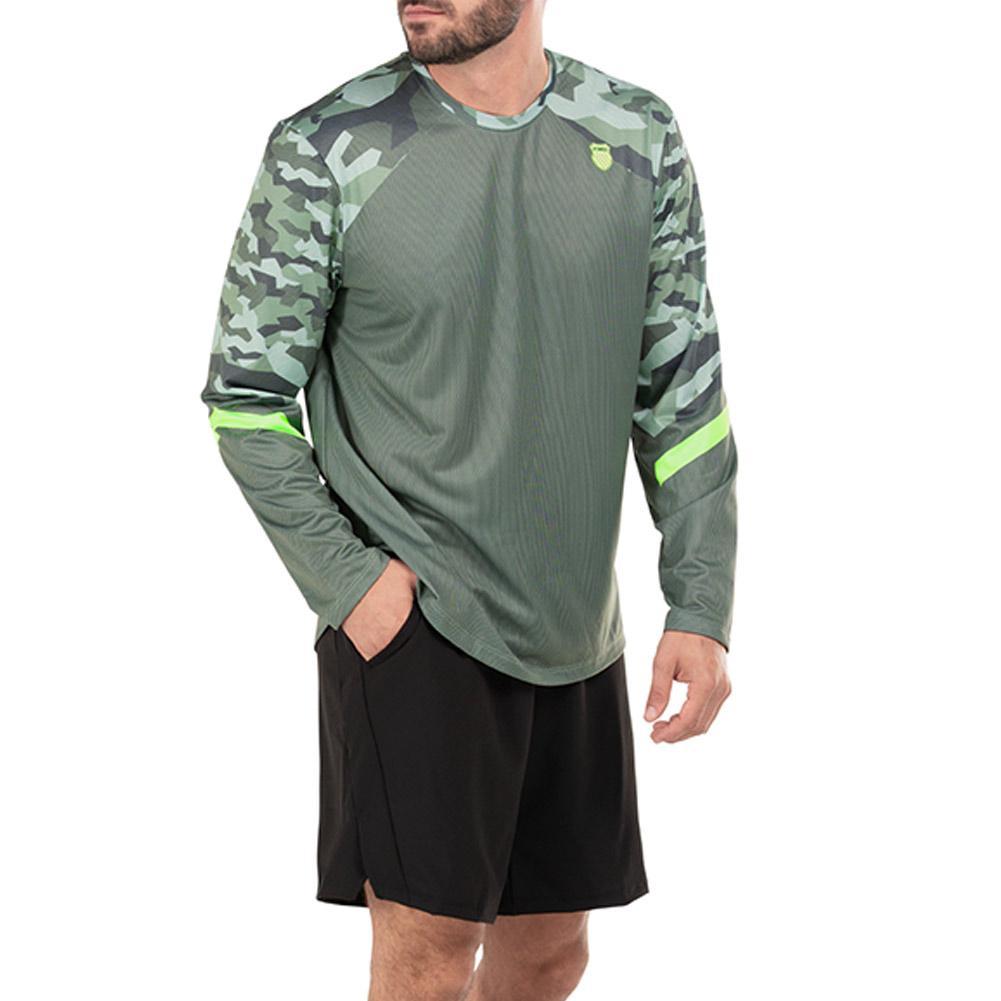 Men's Urban Camo Long Sleeve Tennis Top Apparel K-Swiss