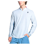 Men`s Apollo 1/4 Zip Long Sleeve Tennis Top Infinity Apparel K-Swiss
