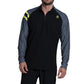 Men`s Striker 1/4 Zip Long Sleeve Tennis Top Black Apparel K-Swiss
