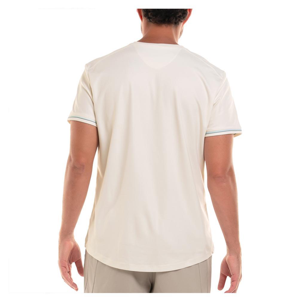 Men's Capri Wave Short Sleeve Tennis Crew Star White Apparel K-Swiss