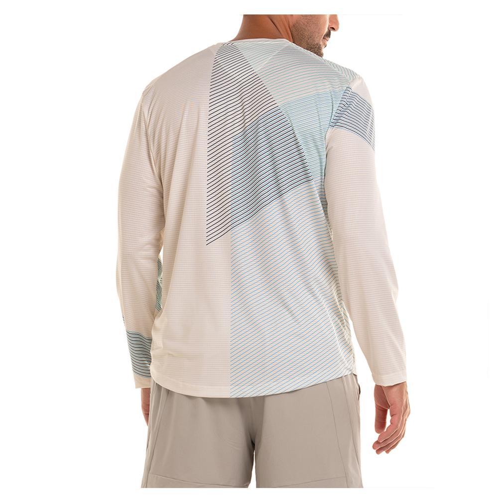 Men's Blue Heat Long Sleeve Tennis Top Star White Apparel K-Swiss