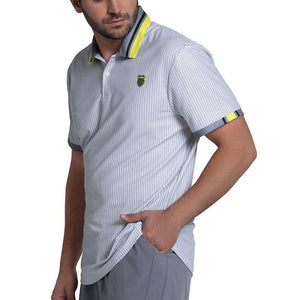 Men`s Striker Short Sleeve Tennis Polo Sharkskin Apparel K-Swiss