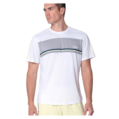 Men's Radian Short Sleeve Tennis Top White Apparel K-Swiss