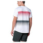 Men`s Gradient Descent Short Sleeve Tennis Top White and Black Apparel K-Swiss