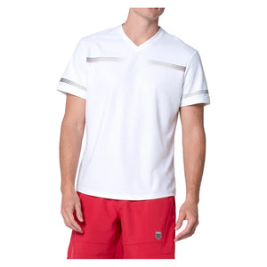 Men`s Ion Surge V Short Sleeve Tennis Top White Apparel K-Swiss