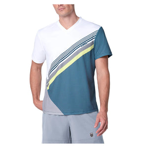 Men`s Influx V Short Sleeve Tennis Top Mojito Apparel K-Swiss