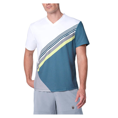 Men`s Influx V Short Sleeve Tennis Top Mojito Apparel K-Swiss