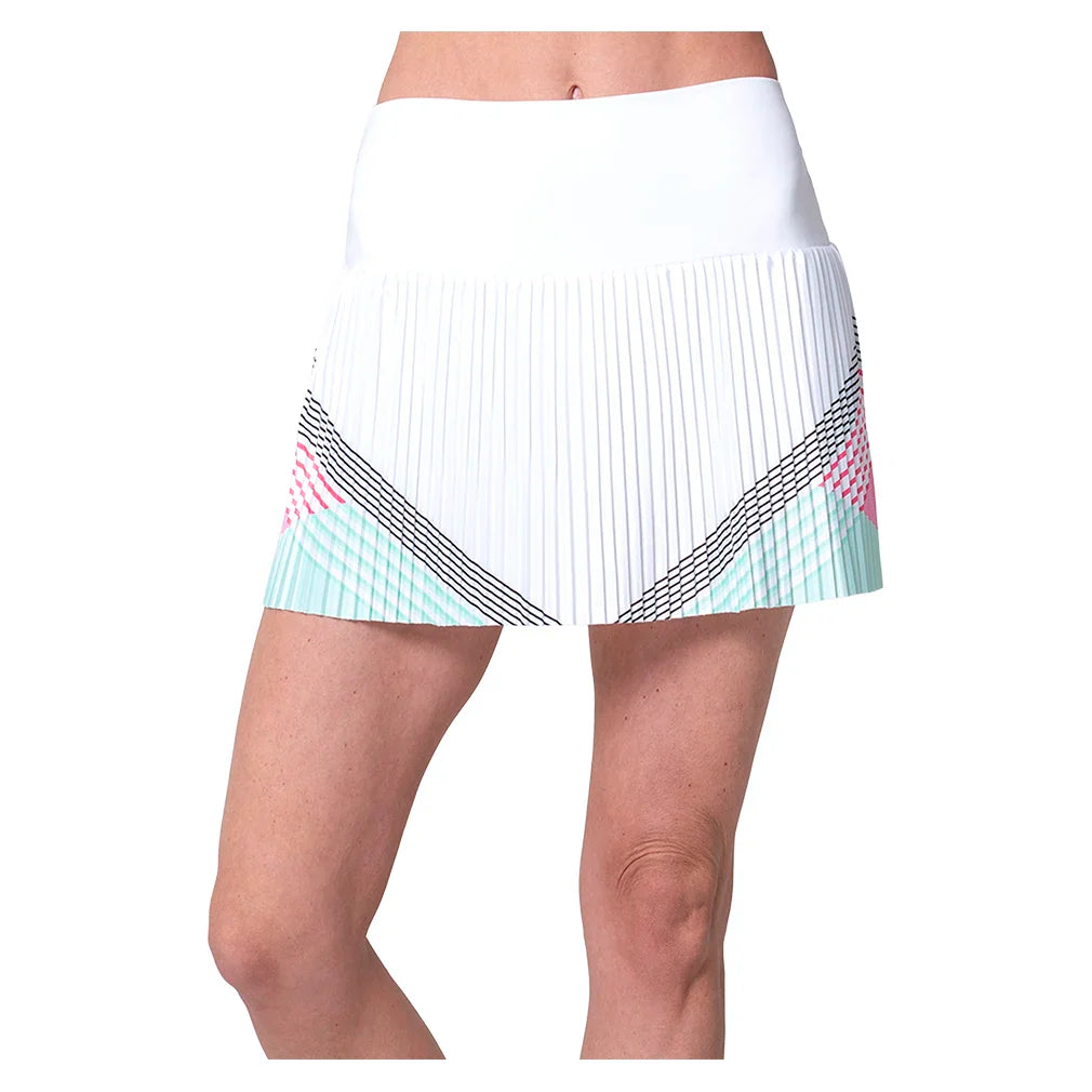 Women`s Pleated 14.5 Inch Tennis Skort Techno Pink Apparel K-Swiss
