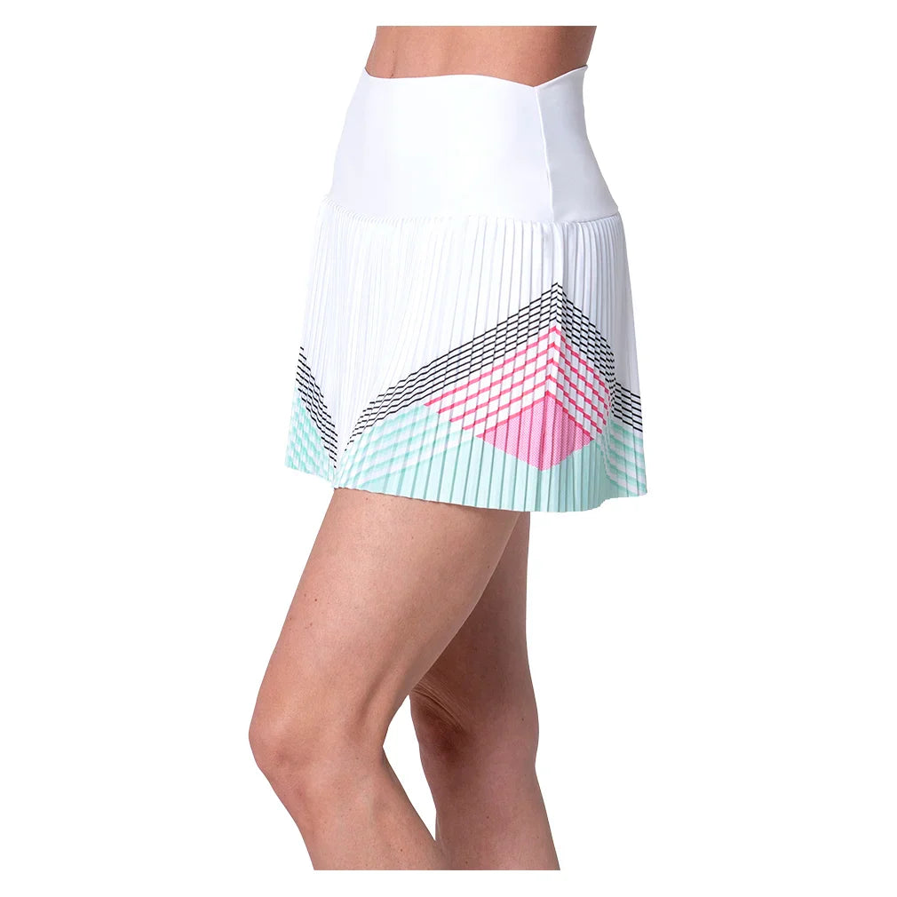 Women`s Pleated 14.5 Inch Tennis Skort Techno Pink Apparel K-Swiss