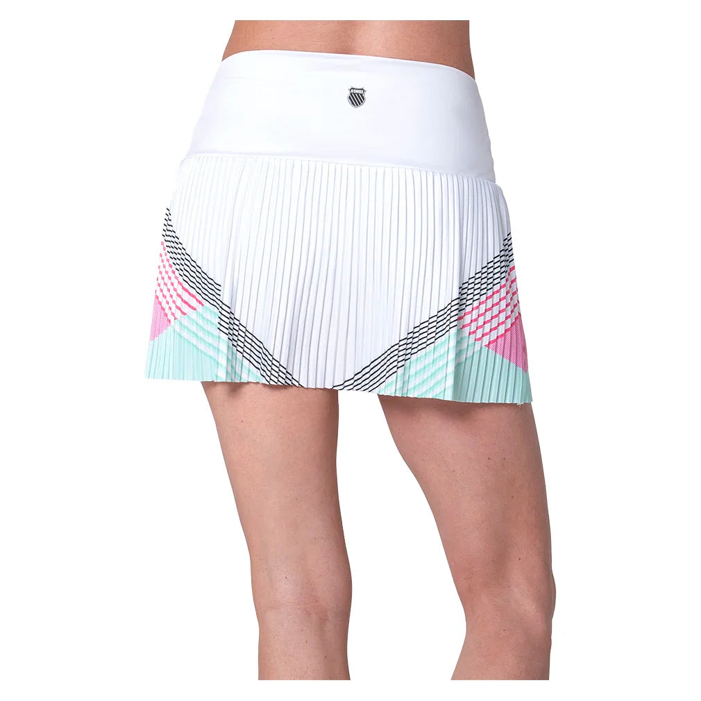 Women`s Pleated 14.5 Inch Tennis Skort Techno Pink Apparel K-Swiss