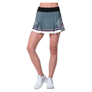 Women`s Doubles 14 Inch Tennis Skort Black Apparel K-Swiss