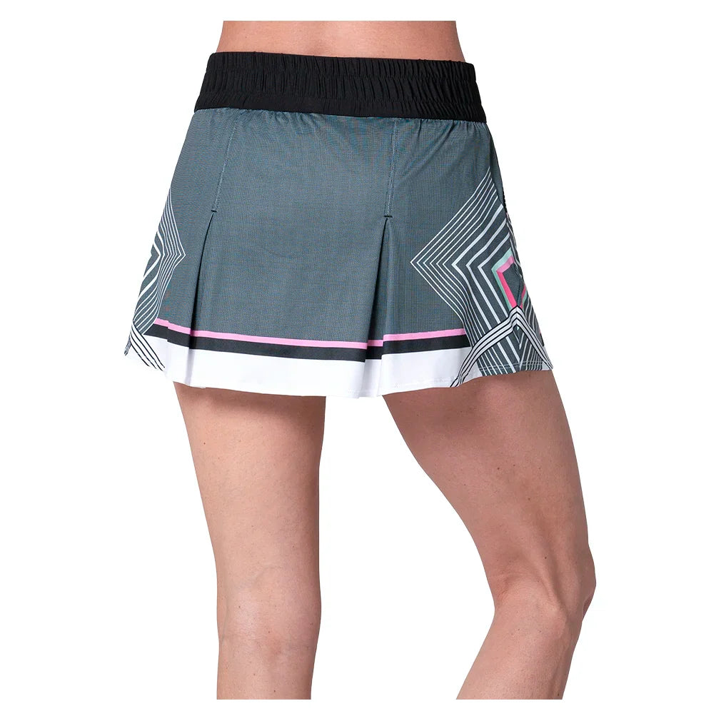 Women`s Doubles 14 Inch Tennis Skort Black Apparel K-Swiss