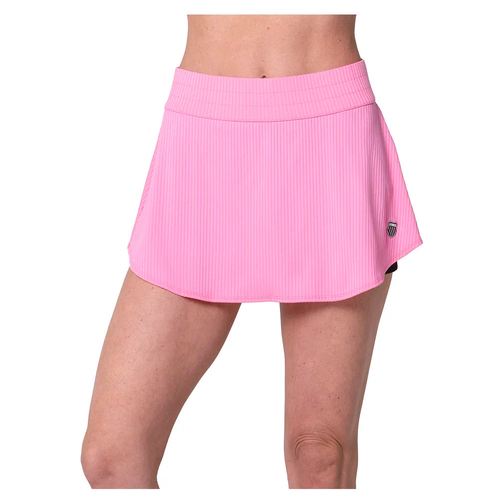 Women`s Motion 13.5 Inch Tennis Skort Techno Pink Apparel K-Swiss