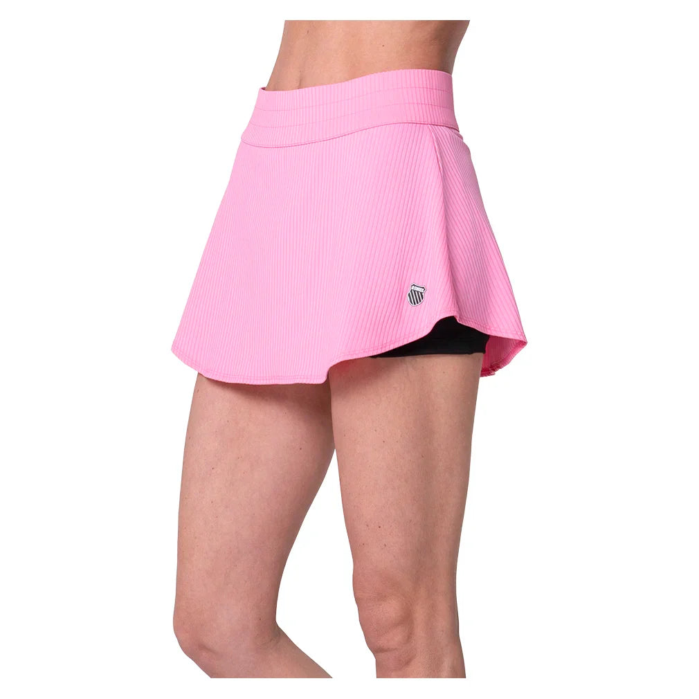 Women`s Motion 13.5 Inch Tennis Skort Techno Pink Apparel K-Swiss