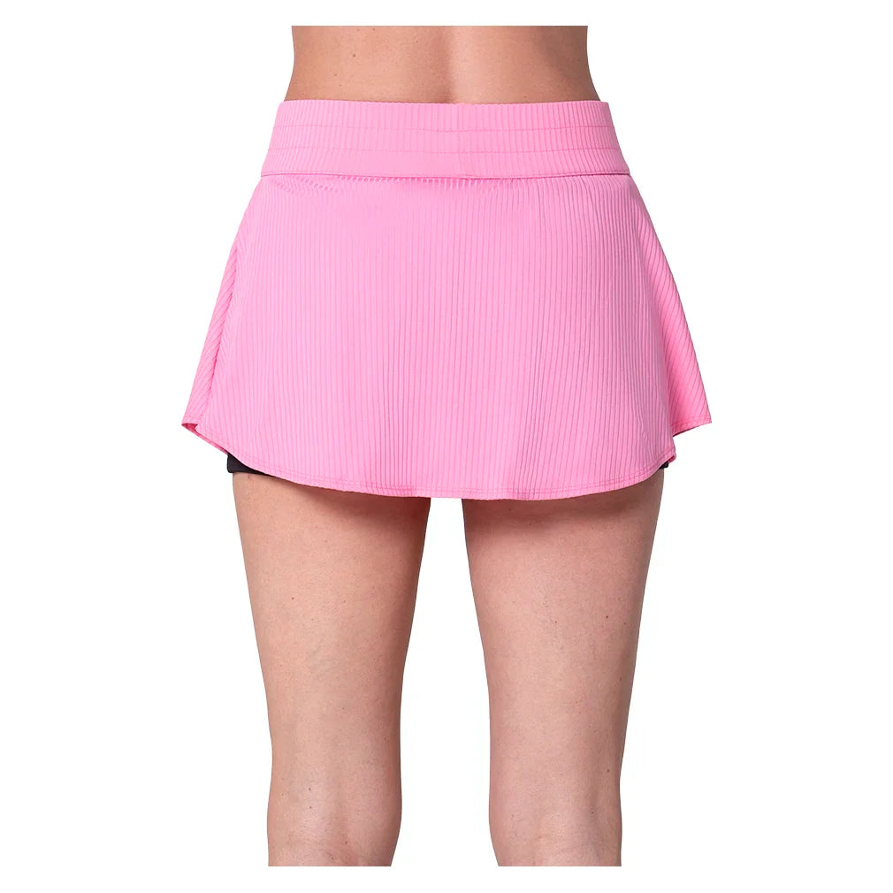 Women`s Motion 13.5 Inch Tennis Skort Techno Pink Apparel K-Swiss