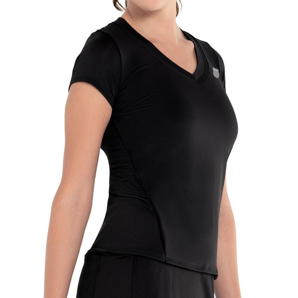 Women's Excel V-Neck Tennis Short Sleeve Apparel K-Swiss