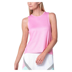 Women`s Cross Back Tennis Tank Techno Pink Apparel K-Swiss