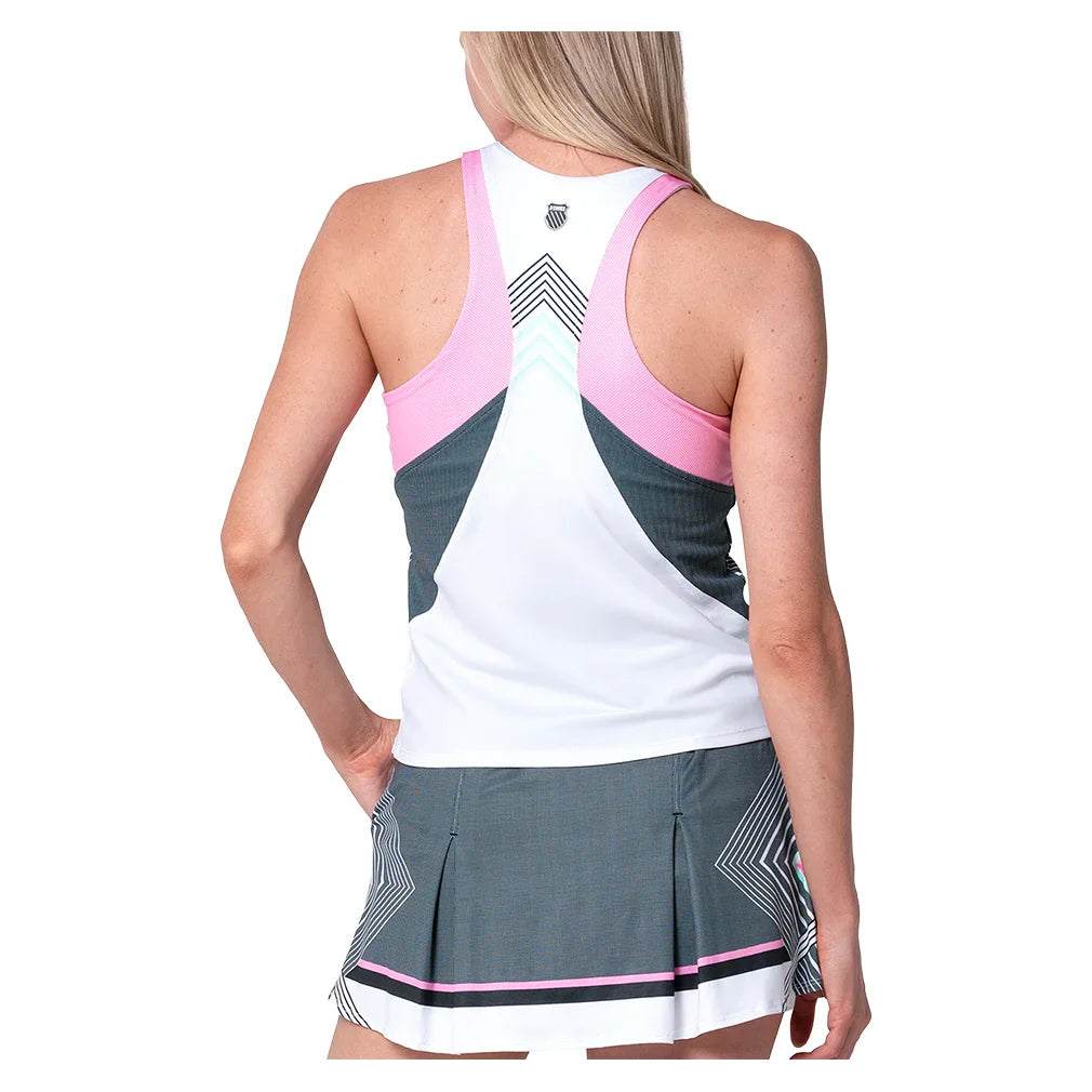 Women`s Motion Tennis Tank Techno Pink Apparel K-Swiss