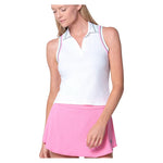 Women`s Set Sleeveless Tennis Polo White and Pink Apparel K-Swiss