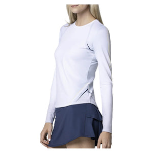 Women`s Pique Long Sleeve Tennis Top Meteorite Apparel K-Swiss