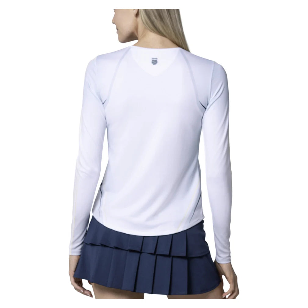 Women`s Pique Long Sleeve Tennis Top Meteorite Apparel K-Swiss