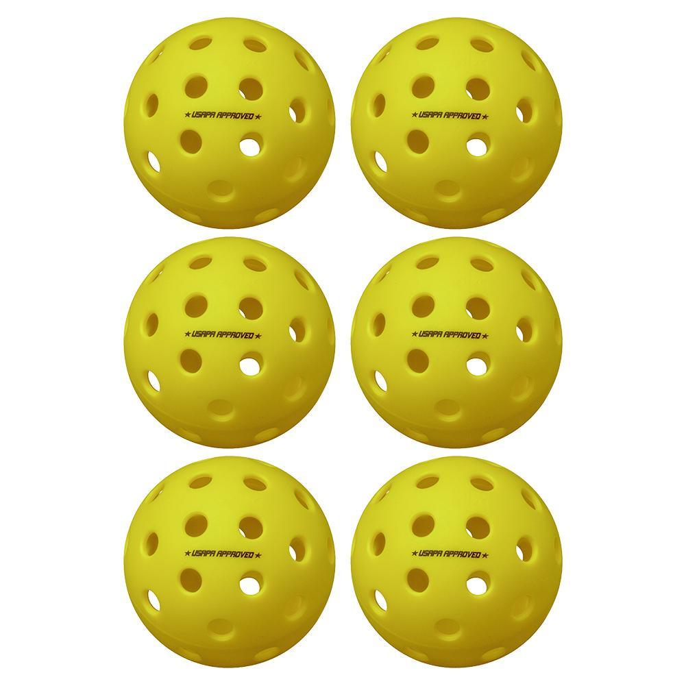 Pure 2 Outdoor Pickleballs Yellow 6-Pack Balls Onix