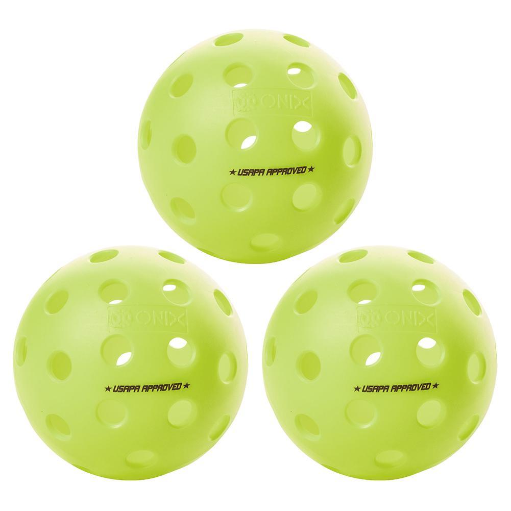 Fuse G2 Outdoor Pickleballs Neon 3-Pack Balls Onix