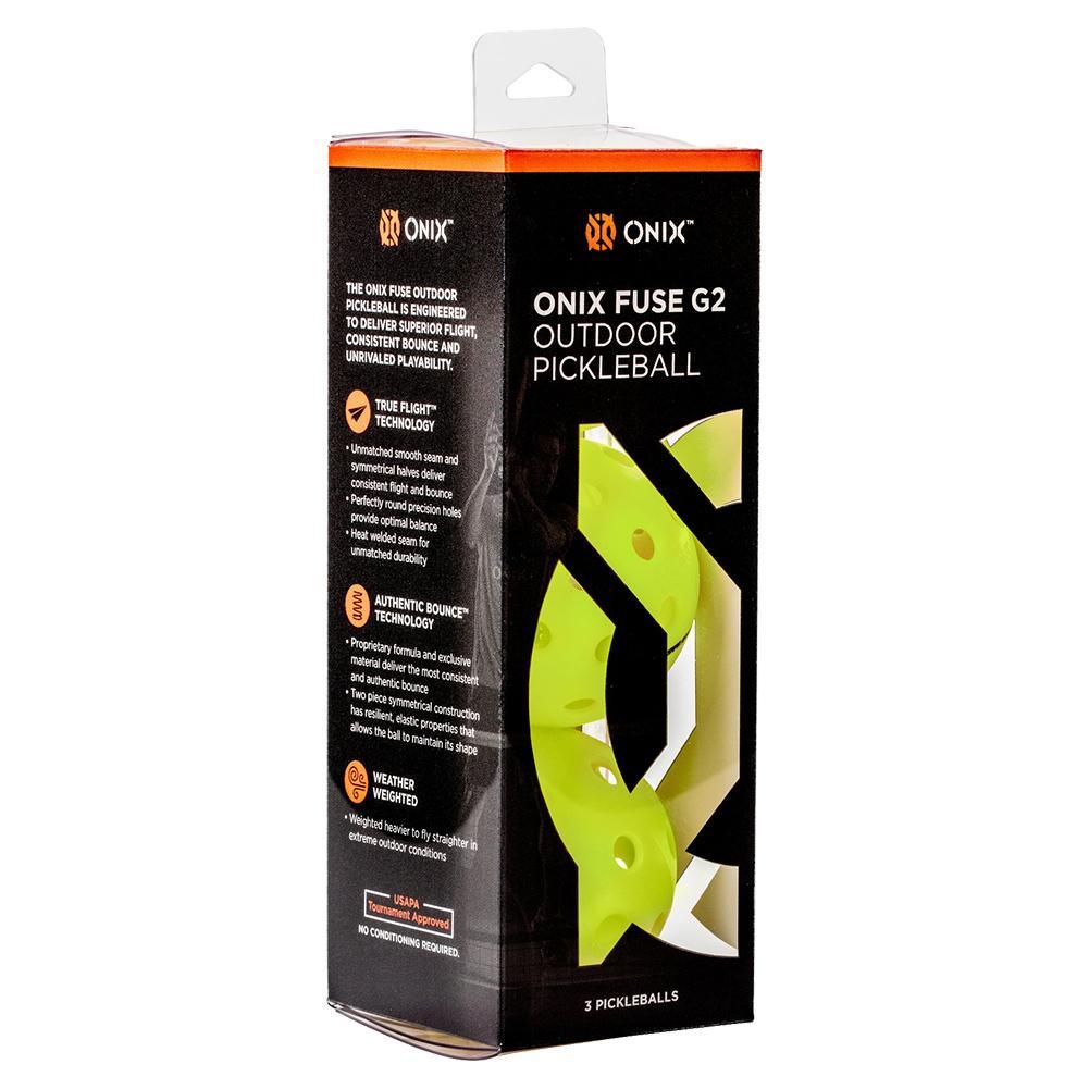 Fuse G2 Outdoor Pickleballs Neon 3-Pack Balls Onix