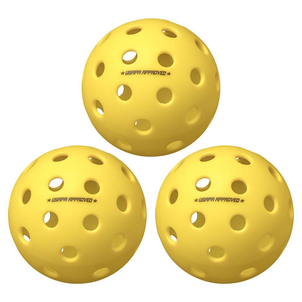 Fuse G2 Outdoor Pickleballs Yellow 3-Pack Balls Onix