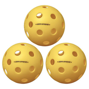 Fuse Indoor Pickleballs Yellow 3-Pack Balls Onix