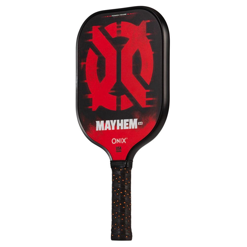 Mayhem 16 Composite Pickleball Paddle Orange and Black Onix
