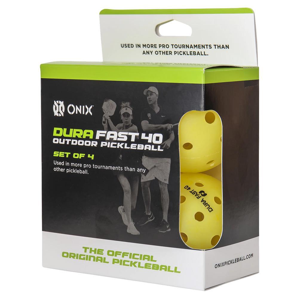 Dura Fast 40 Outdoor Pickleball 4-Pack Balls Onix
