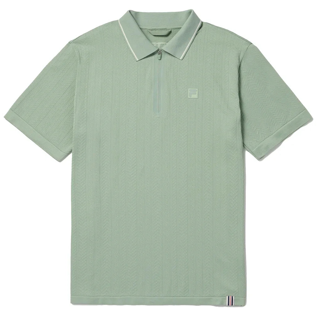 Men`s Challenger Cable Zip Tennis Polo Apparel Fila