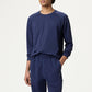 Mens Lucky Ace Seamless Long Sleeve Tennis Top FILA Navy Apparel Fila