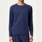Mens Lucky Ace Seamless Long Sleeve Tennis Top FILA Navy Apparel Fila