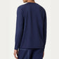 Mens Lucky Ace Seamless Long Sleeve Tennis Top FILA Navy Apparel Fila