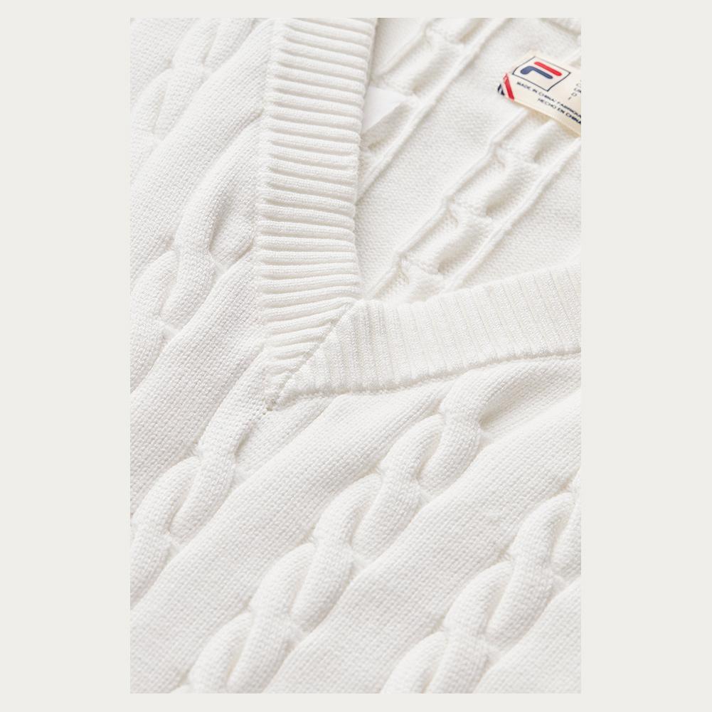 Mens Baseline Cable Knit Tennis Vest Apparel Fila