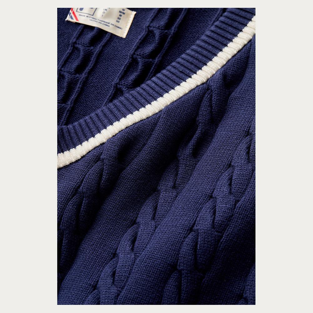 Mens Baseline Cable Knit Tennis Vest Apparel Fila